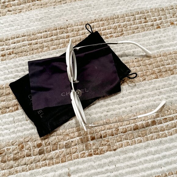 BRAND NEW in BOX CHANEL Camellia Sunglasses - White main image 14